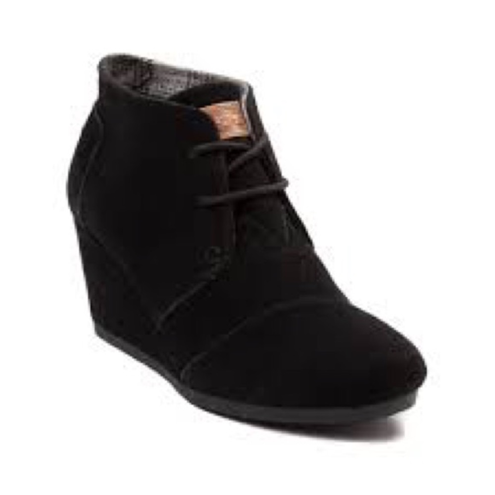 Toms Desert Wedge Black